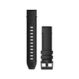 QuickFit® 22 urremme, Ægte Horween® læderrem – Sort 1