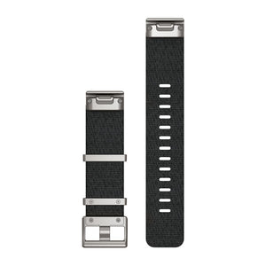 QuickFit® 22 Klockarmband, Jacquardvävt Nylonarmband – Svart – Garmin