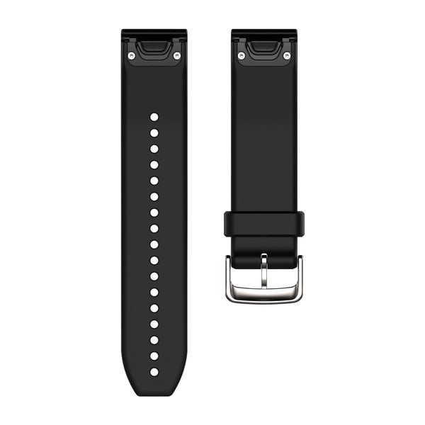 QuickFit® 22 Klockarmband Svart/Silver Silikon – Garmin
