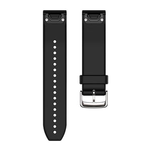 QuickFit® 22 Klockarmband Svart/Silver Silikon – Garmin