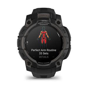 Instinct® 3 – 45 mm, AMOLED, Svart med Svart Rem – Garmin