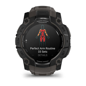 Instinct® 3 – 50 mm, AMOLED, Svart med Charcoal rem – Garmin