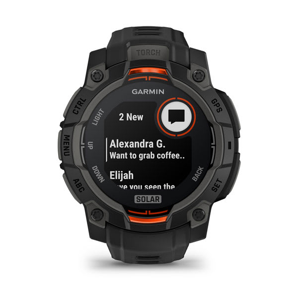 Instinct® 3 – 45 mm, Solar, Svart med Svart Rem – Garmin