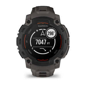 Instinct® E – 45 mm, Svart med Charcoal rem – Garmin