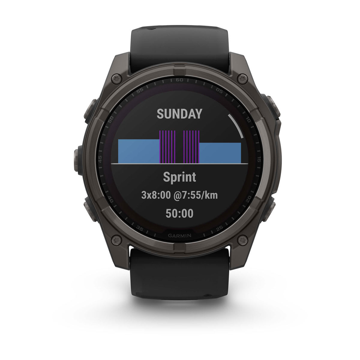 fēnix® 8 – 51 mm, Solar, Sapphire, Carbon Grey DLC-titanium med Svart/Pebble Grey silikonarmband – Garmin