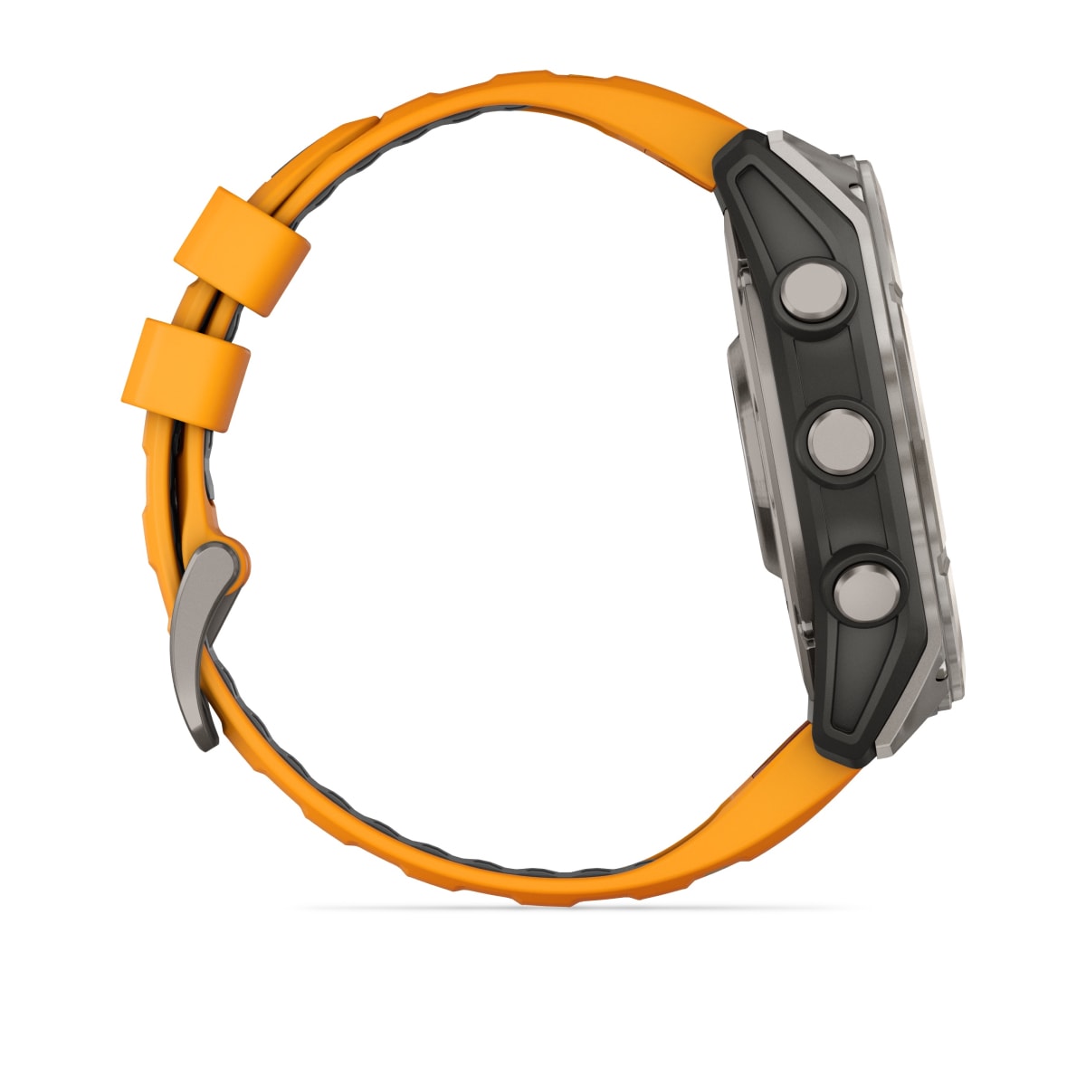 fēnix® 8 – 51 mm, AMOLED, Sapphire, Titanium med Spark Orange/Graphite silikonarmband – Garmin