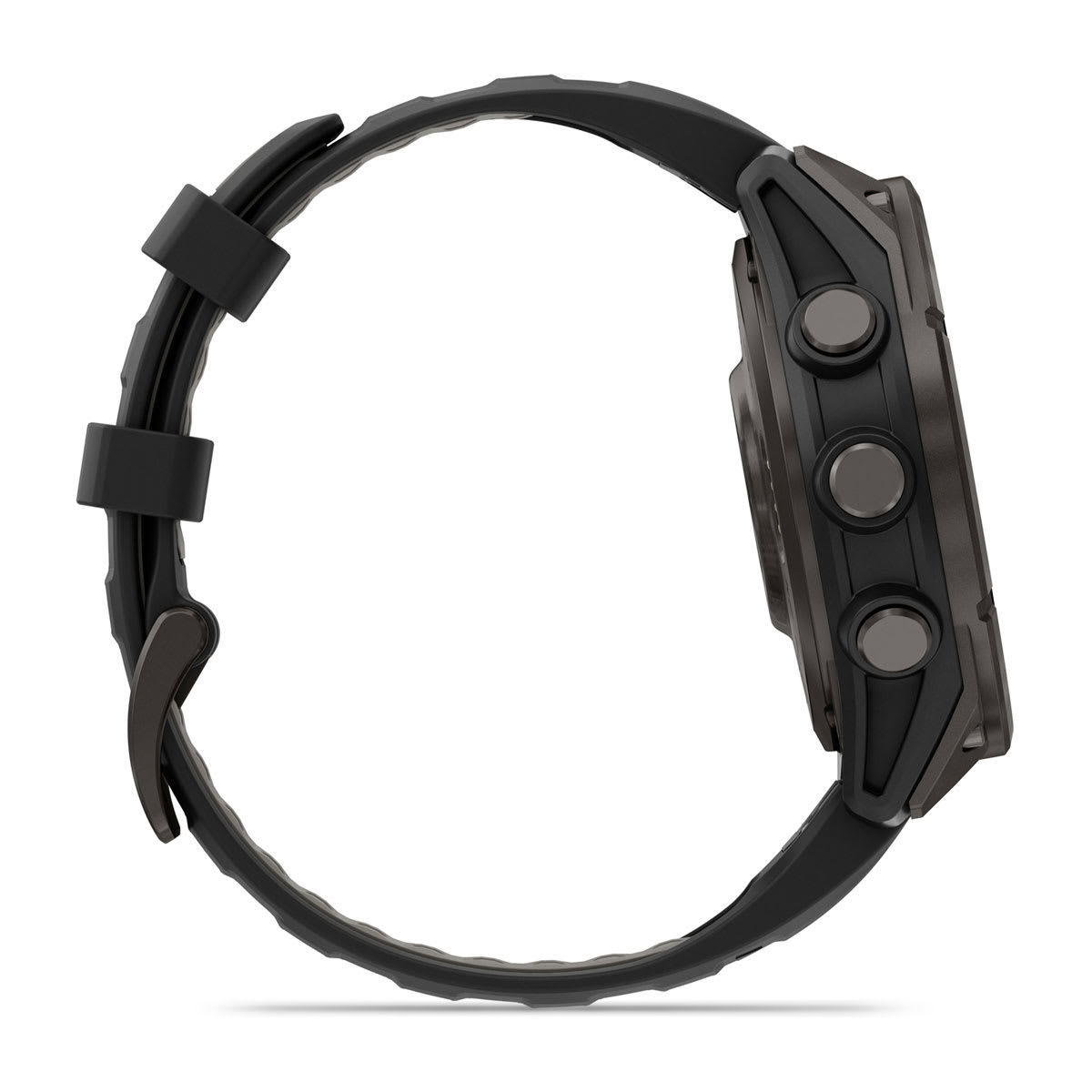 fēnix® 8 Pro – 47 mm, AMOLED, Sapphire, Carbon Grey DLC-titanium med Svart/Pebble Grey silikonarmband – Garmin