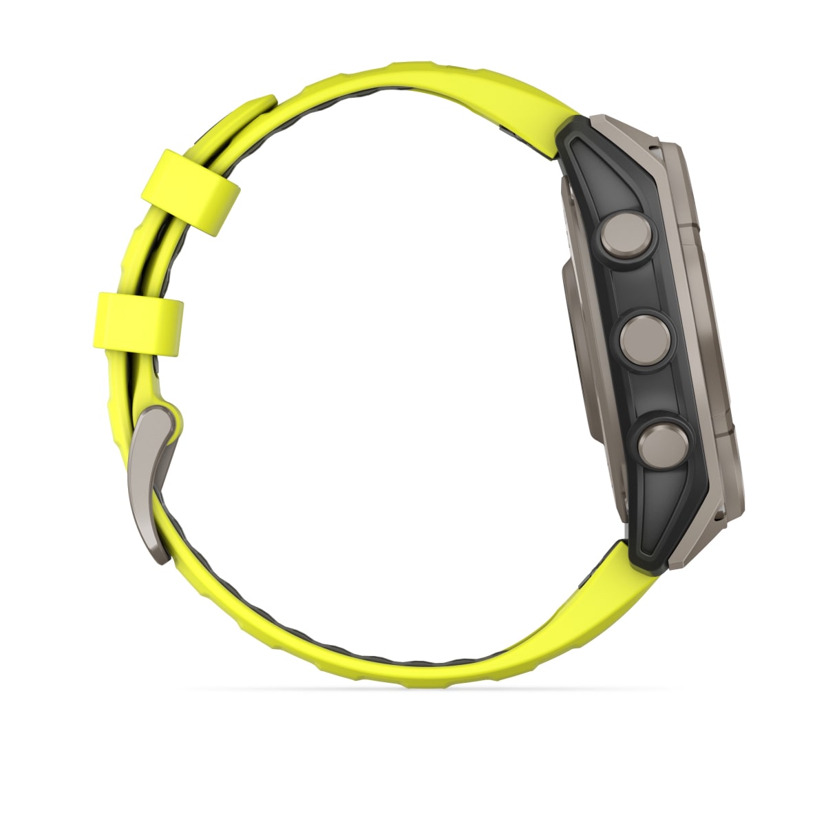 fēnix® 8 – 47 mm, Solar, Sapphire, Titanium med Amp Yellow/Graphite silikonarmband – Garmin