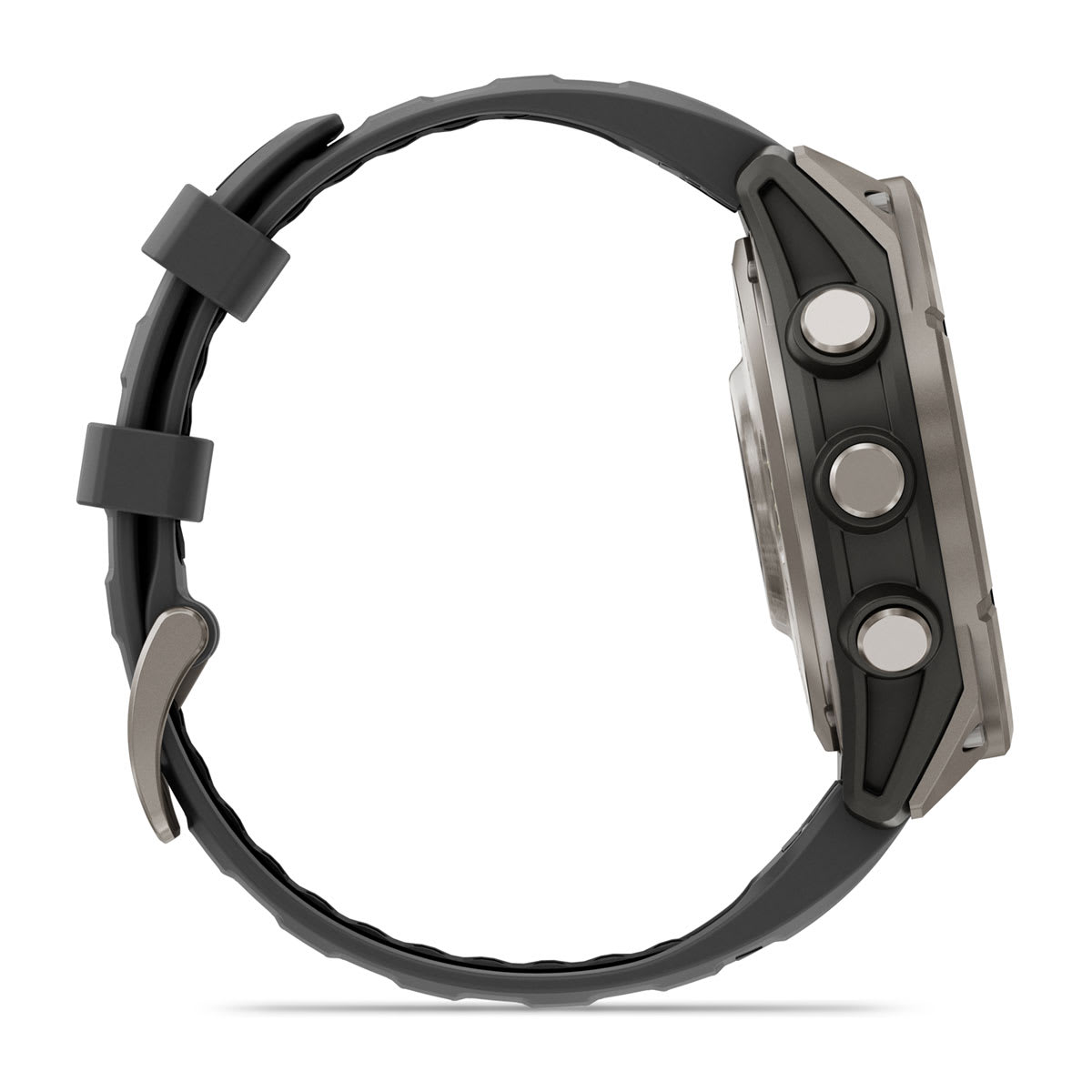 fēnix® 8 Pro – 47 mm, AMOLED, Sapphire, titan med silikonarmband i Graphite/Svart – Garmin