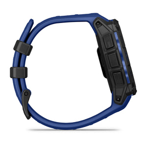 Instinct® 3 – 45 mm, AMOLED, Svart med Bolt Blue/Svart rem – Garmin