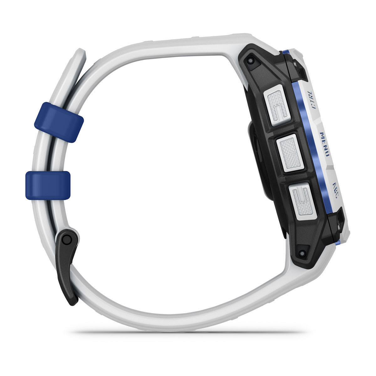 Instinct® 3 – 45 mm, Solar, Whitestone med Whitestone/Bolt Blue rem – Garmin