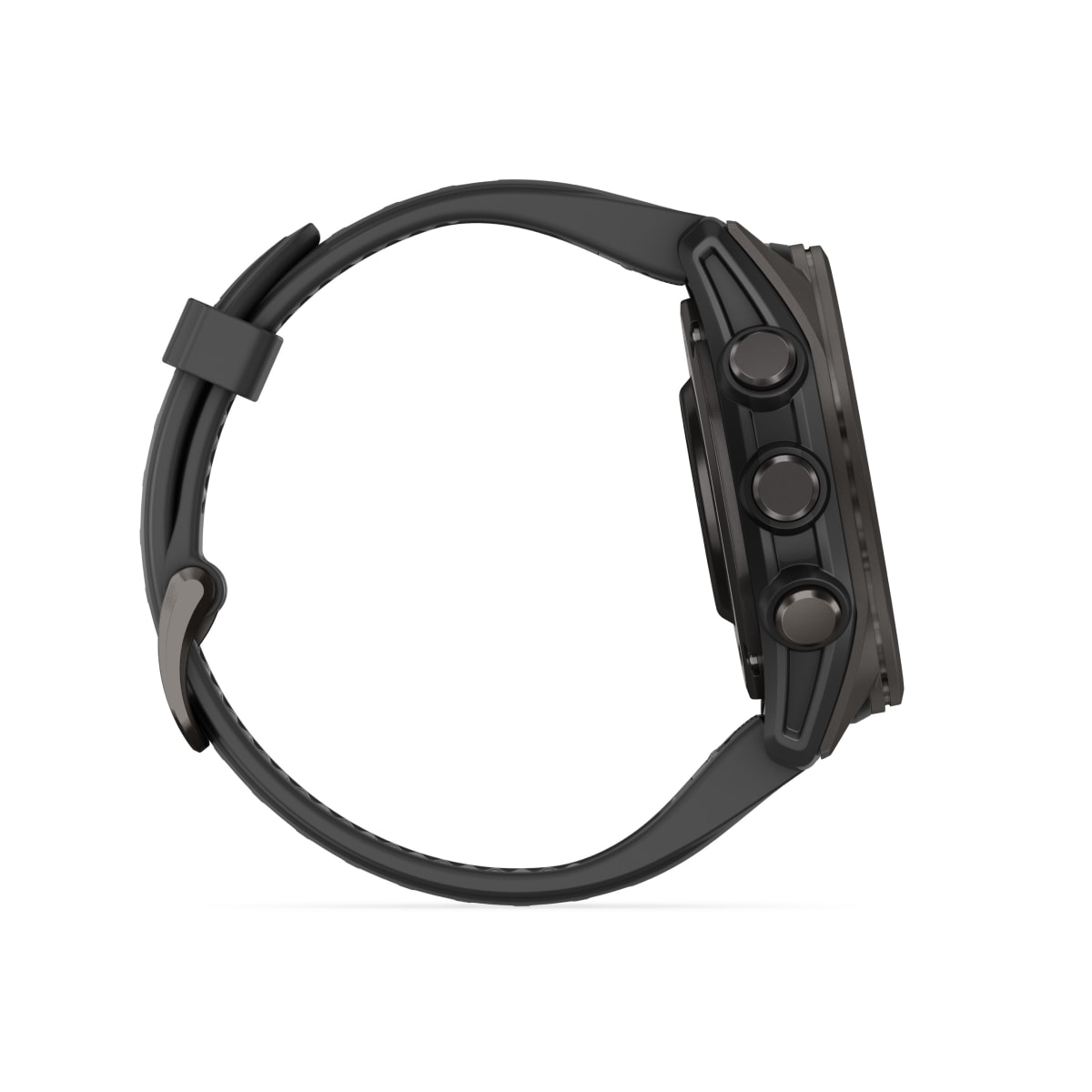 fēnix® 8 – 43 mm, AMOLED, Sapphire, Carbon Grey DLC-titanium med Svart/Pebble Grey silikonarmband – Garmin
