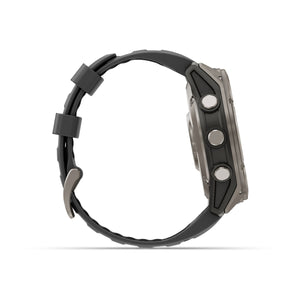 fēnix® 8 Pro – 51 mm, AMOLED, Sapphire, titan med silikonrem i Graphite/Svart – Garmin