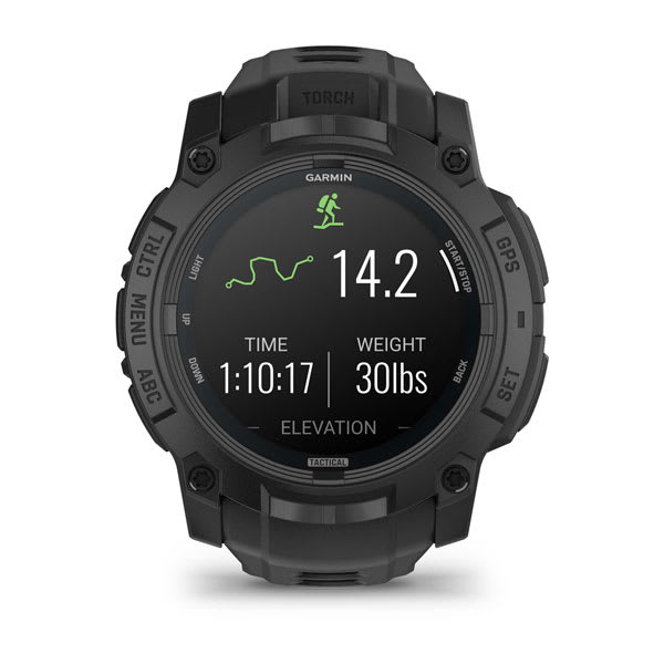 Instinct® 3 – 50 mm, AMOLED, Tactical Edition, Svart med Svart Rem – Garmin