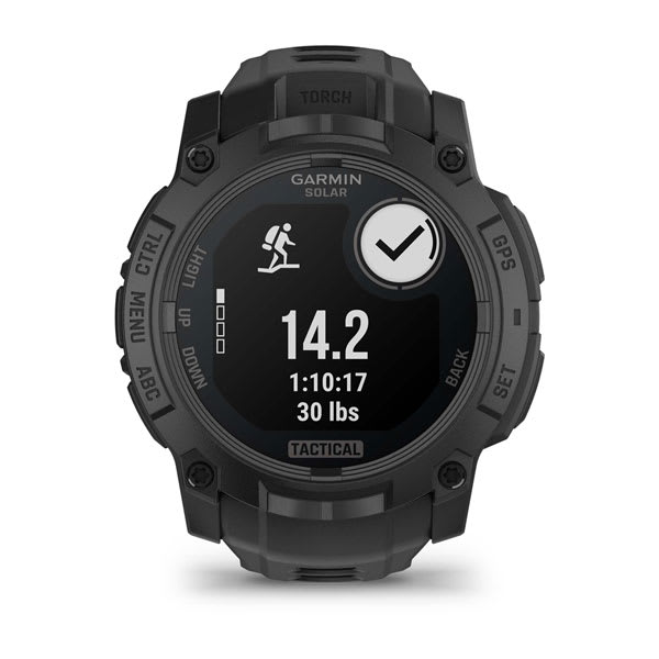 Instinct® 3 – 50 mm, Solar, Tactical Edition, Svart med Svart Rem – Garmin