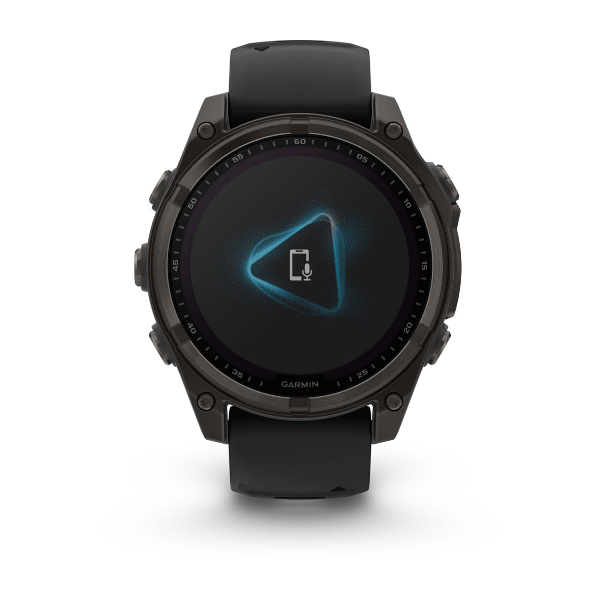 fēnix® 8 – 47 mm, Solar, Sapphire, Carbon Grey DLC-titanium med Svart/Pebble Grey silikonrem – Garmin