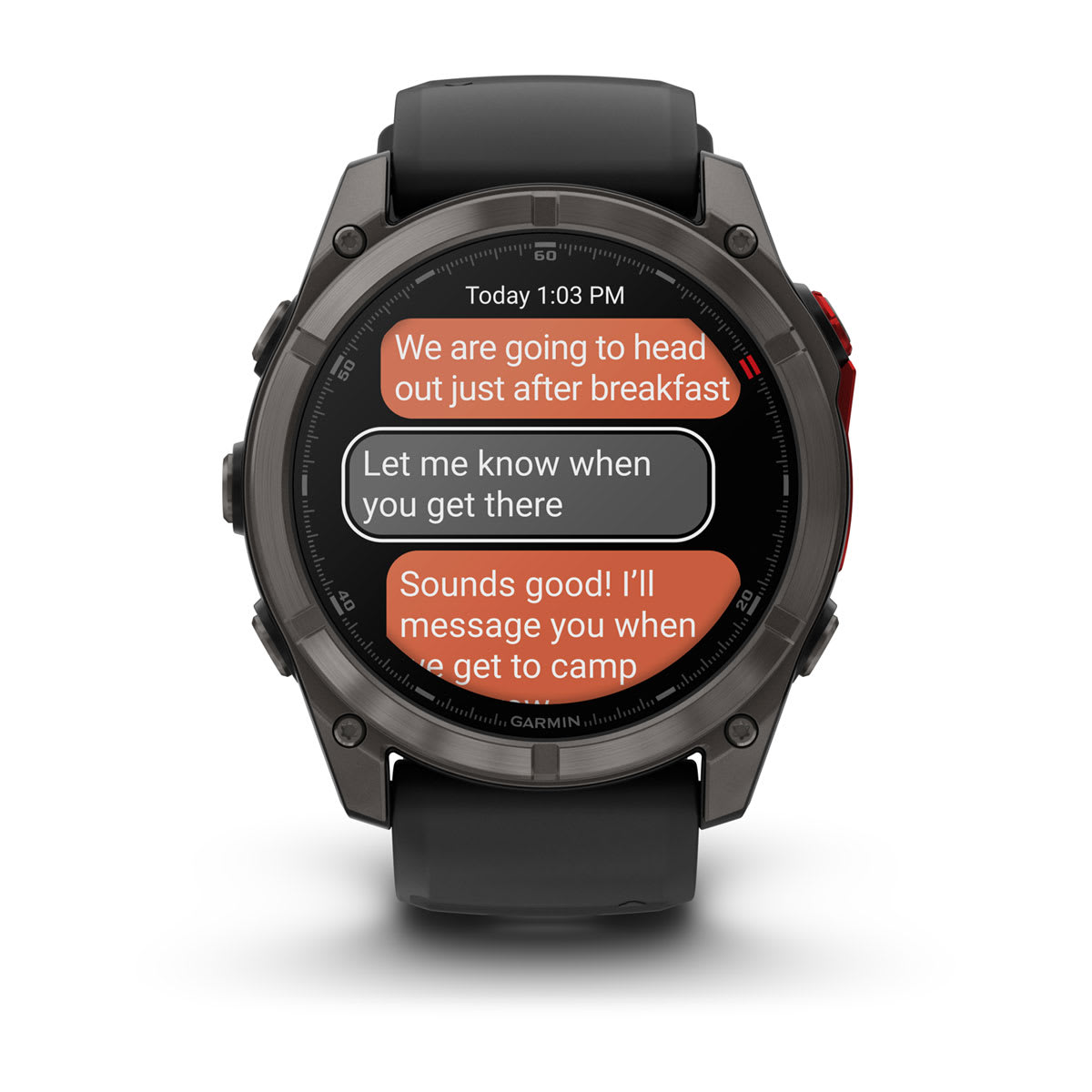 fēnix® 8 Pro – 51 mm, MicroLED, Sapphire, Carbon Grey DLC-titanium med Svart/Pebble Grey silikonarmband – Garmin