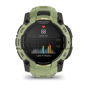 Instinct® 3 – 50 mm, AMOLED, Fern Green med Fern Green-rem – Garmin