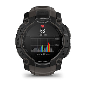 Instinct® 3 – 50 mm, AMOLED, Svart med Charcoal rem – Garmin