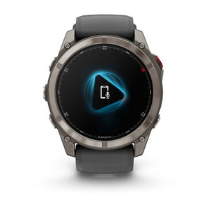 fēnix® 8 Pro – 51 mm, AMOLED, Sapphire, titan med silikonrem i Graphite/Svart – Garmin