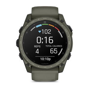 tactix® 8 – 51 mm, AMOLED, Cerakote®-beläggning, Inklusive Applied Ballistics Ultralight™ Solver och Olive Cerakote®-beläggning – Garmin