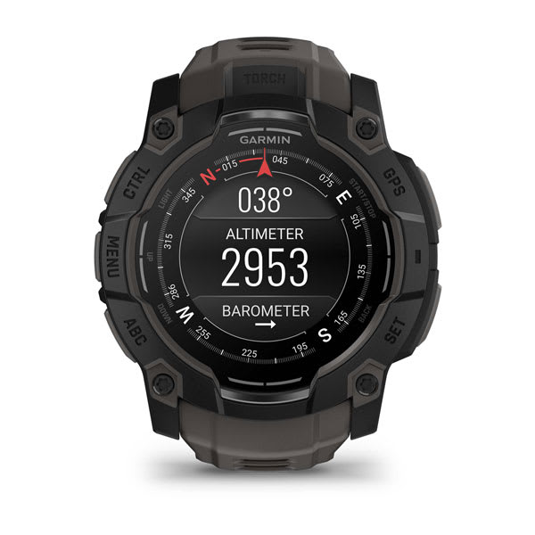 Instinct® 3 – 50 mm, AMOLED, Svart med Charcoal rem – Garmin