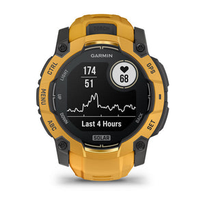 Instinct® 3 – 50 mm, Solar, Sunburst med Sunburst/Grey rem – Garmin