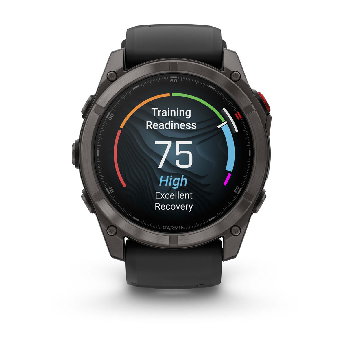 fēnix® 8 Pro – 51 mm, AMOLED, Sapphire, Carbon Grey DLC-titanium med Svart/Pebble Grey silikonarmband – Garmin