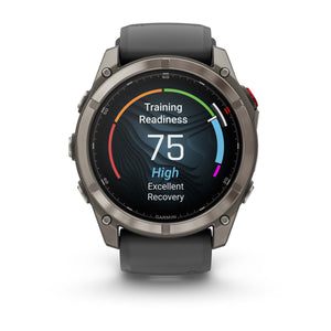 fēnix® 8 Pro – 51 mm, AMOLED, Sapphire, titan med silikonrem i Graphite/Svart – Garmin