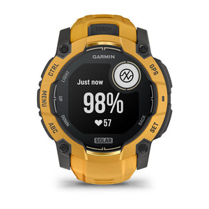 Instinct® 3 – 50 mm, Solar, Sunburst med Sunburst/Grey rem – Garmin