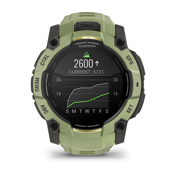 Instinct® 3 – 50 mm, AMOLED, Fern Green med Fern Green-rem – Garmin