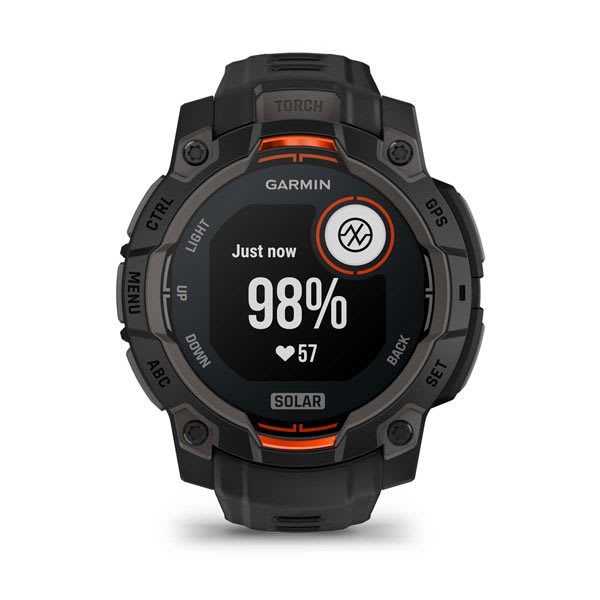 Instinct® 3 – 45 mm, Solar, Svart med Svart Rem – Garmin