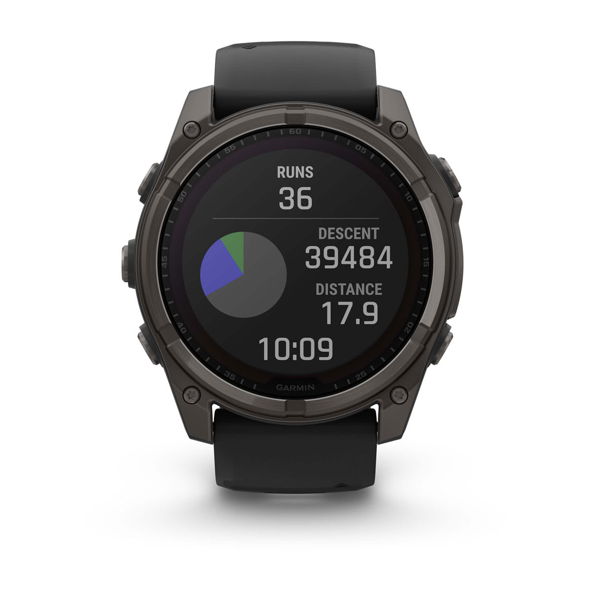 fēnix® 8 – 51 mm, Solar, Sapphire, Carbon Grey DLC-titanium med Svart/Pebble Grey silikonarmband – Garmin