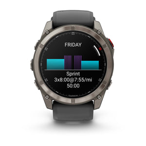 fēnix® 8 Pro – 51 mm, AMOLED, Sapphire, titan med silikonrem i Graphite/Svart – Garmin