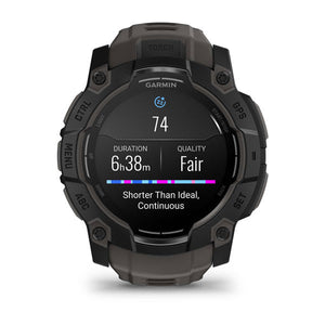 Instinct® 3 – 50 mm, AMOLED, Svart med Charcoal rem – Garmin