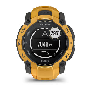 Instinct® 3 – 50 mm, Solar, Sunburst med Sunburst/Grey rem – Garmin