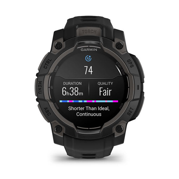 Instinct® 3 – 45 mm, AMOLED, Svart med Svart Rem – Garmin
