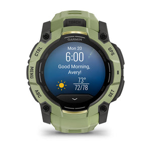Instinct® 3 – 50 mm, AMOLED, Fern Green med Fern Green-rem – Garmin