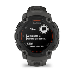 Instinct® E – 45 mm, Svart med Charcoal rem – Garmin