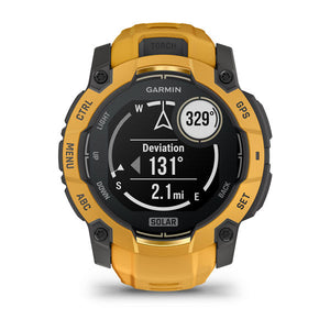 Instinct® 3 – 50 mm, Solar, Sunburst med Sunburst/Grey rem – Garmin