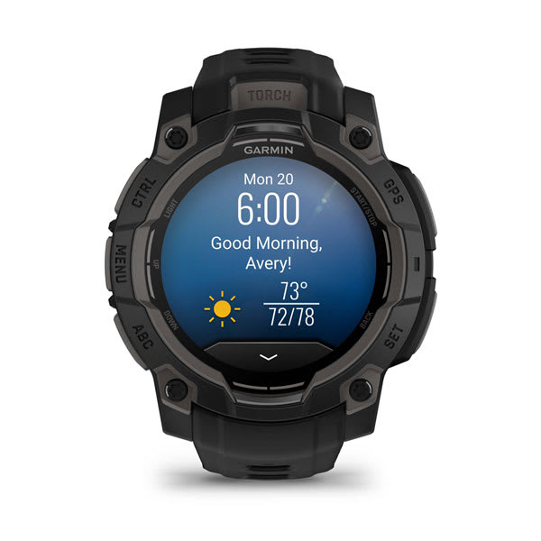 Instinct® 3 – 45 mm, AMOLED, Svart med Svart Rem – Garmin