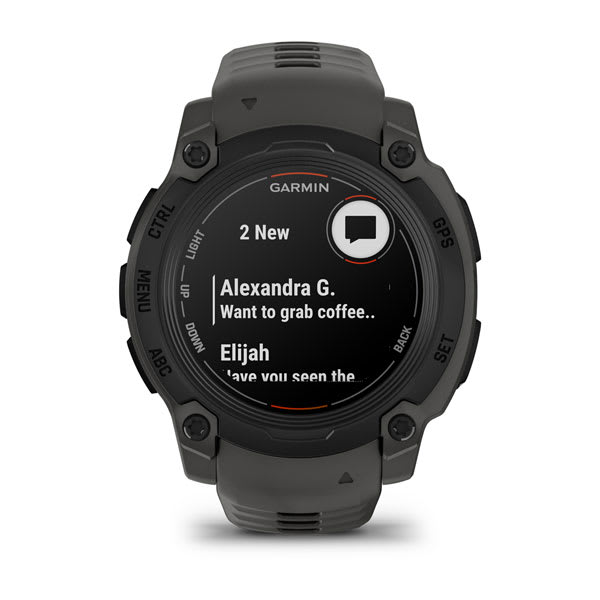 Instinct® E – 40 mm, Svart med Charcoal rem – Garmin