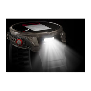 fēnix® 8 Pro – 47 mm, AMOLED, Sapphire, titan med silikonarmband i Graphite/Svart – Garmin