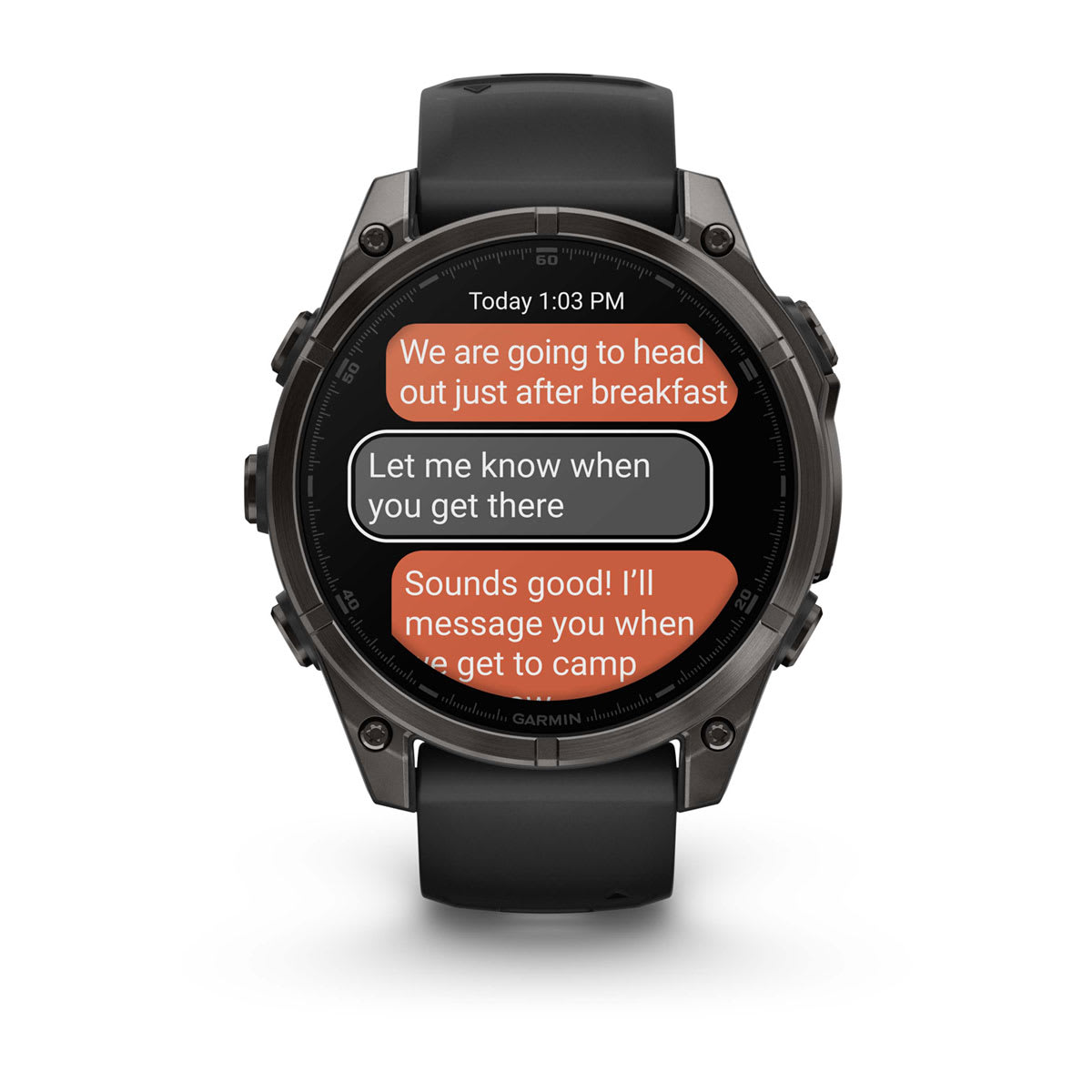 fēnix® 8 – 47 mm, AMOLED, Sapphire, Carbon Grey DLC-titanium med Svart/Pebble Grey silikonarmband – Garmin