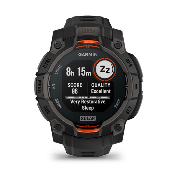 Instinct® 3 – 45 mm, Solar, Svart med Svart Rem – Garmin