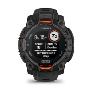 Instinct® 3 – 45 mm, Solar, Svart med Svart Rem – Garmin