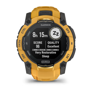 Instinct® 3 – 50 mm, Solar, Sunburst med Sunburst/Grey rem – Garmin