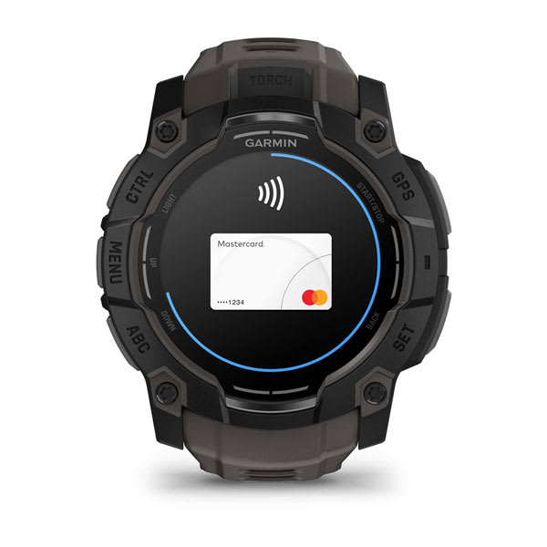 Instinct® 3 – 50 mm, AMOLED, Svart med Charcoal rem – Garmin