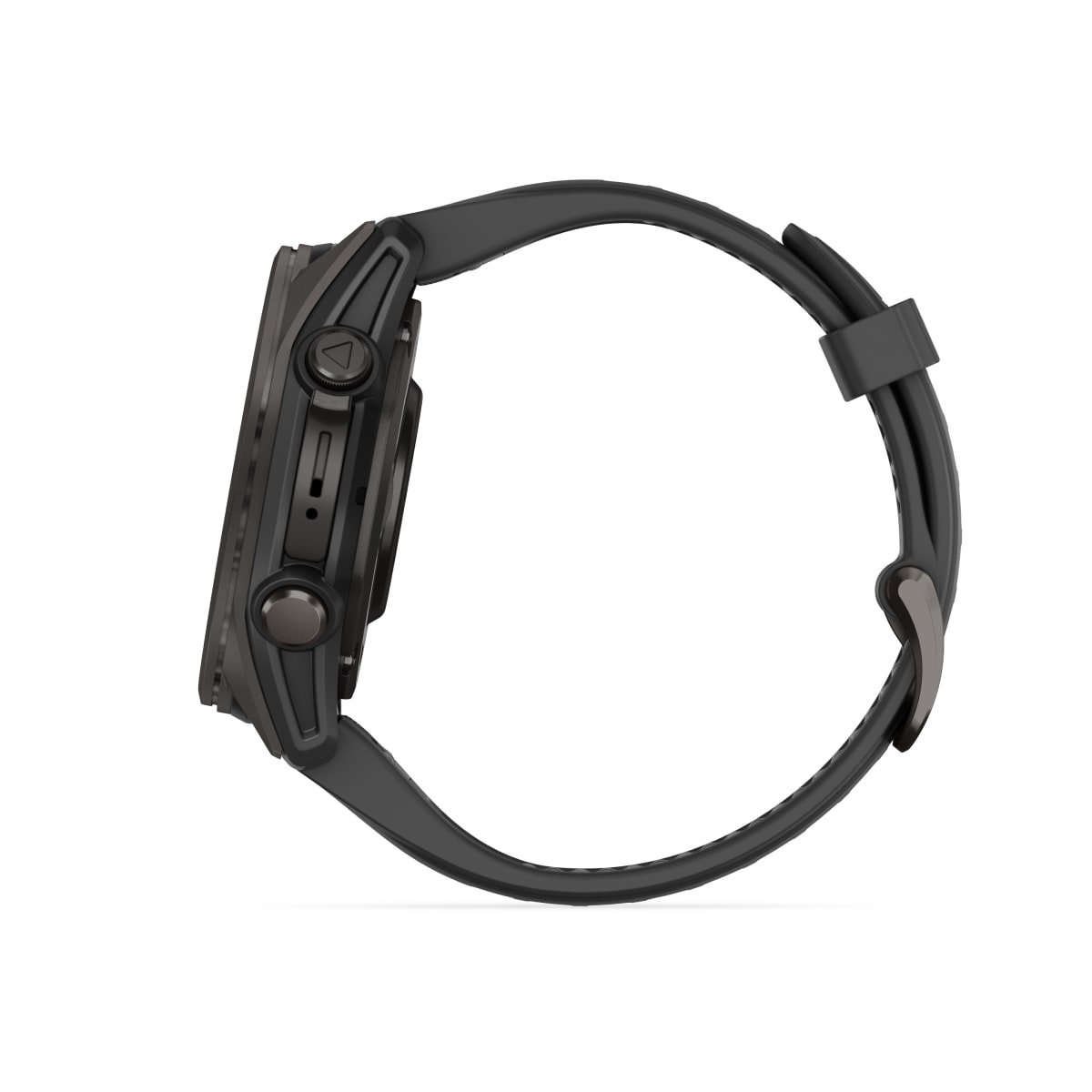 fēnix® 8 – 43 mm, AMOLED, Sapphire, Carbon Grey DLC-titanium med Svart/Pebble Grey silikonarmband – Garmin