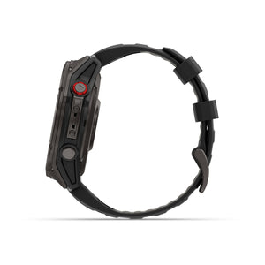 fēnix® 8 Pro – 51 mm, AMOLED, Sapphire, Carbon Grey DLC-titanium med Svart/Pebble Grey silikonarmband – Garmin